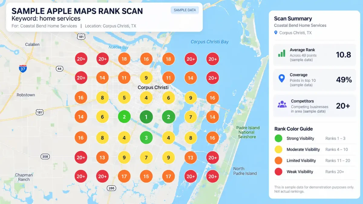 apple map rank scan