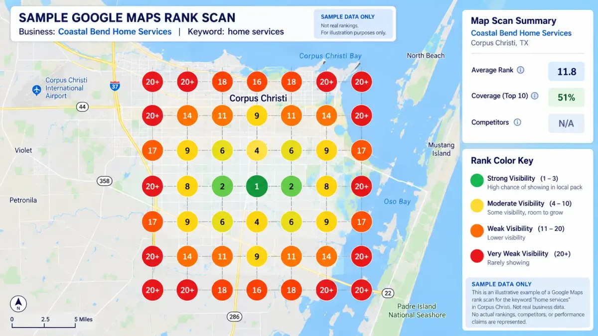google map rank scan